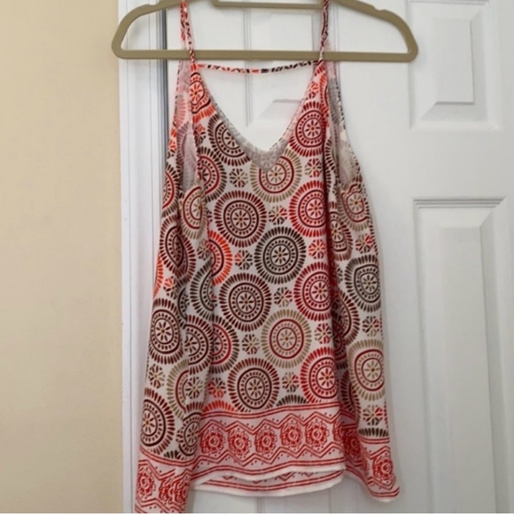 🆓 LOFT ⚜️ Resort mandala mosaic geometric kaftan tank blouse🏖️⛱️ - Picture 3 of 4